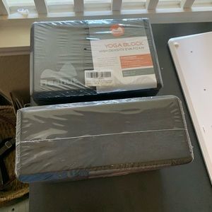 Two foam yoga blocks, never opened